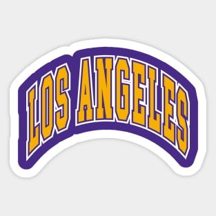 Los Angeles - Block Arch - Purple Gold/White Sticker